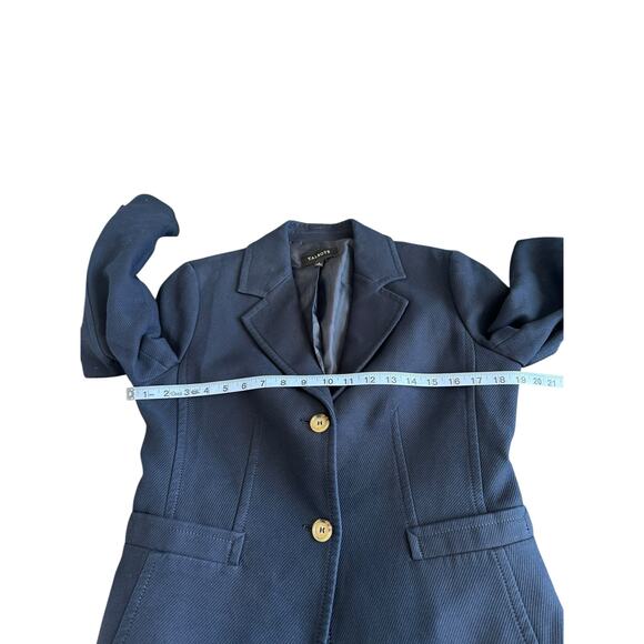 Talbots Blazer Navy Blue Single Breasted Office Work Career Business Size 8 - Picture 9 of 11